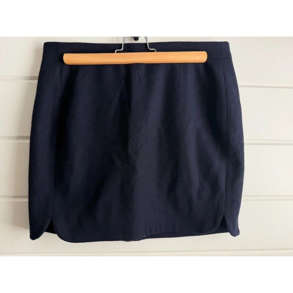 J.Crew navy blue wool mini skirt Sz 6